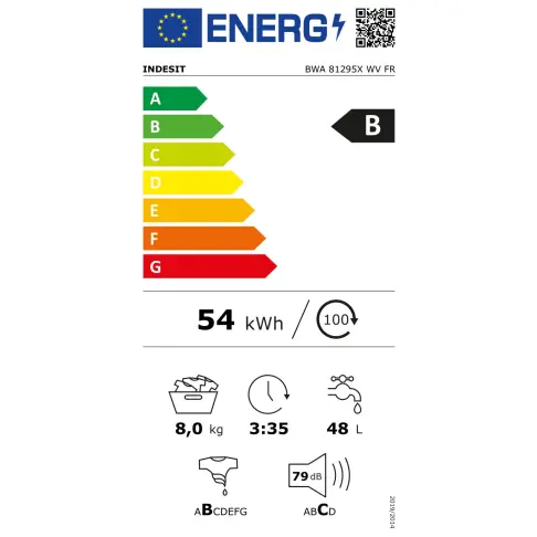 Lave linge hublot INDESIT BWA81295XWVFR - 2