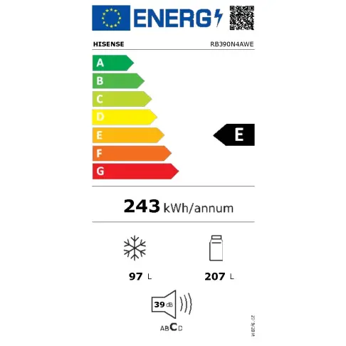 Réfrigérateur combiné inversé HISENSE RB390N4AWE - 4