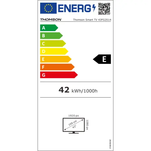 Tv led 43'' THOMSON 43FG2S14 - 2