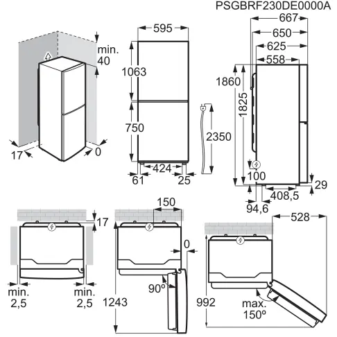 Réfrigérateur combiné inversé ELECTROLUX LNT6ME32U2 - 10