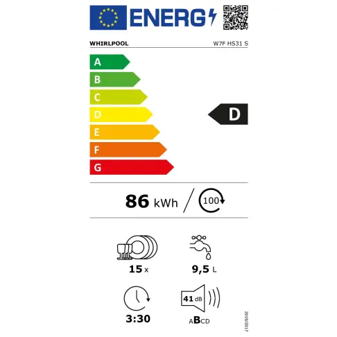 Lave-vaisselle 60 cm WHIRLPOOL W7FHS31S - 7